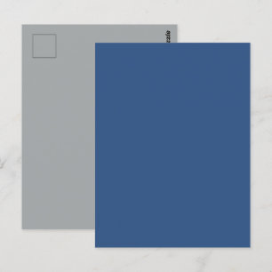 Carte Postale Déjà Vu Bleu Saison Printanière Couleur Unie