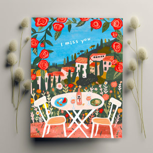 Carte Postale Déjeuner à la campagne pour deux vues Art