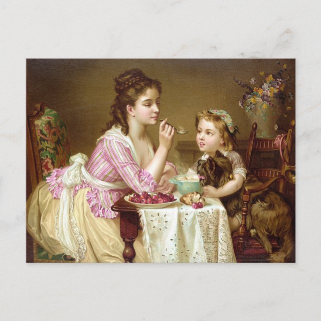 Carte Postale Déjeuner à trois (Devant)