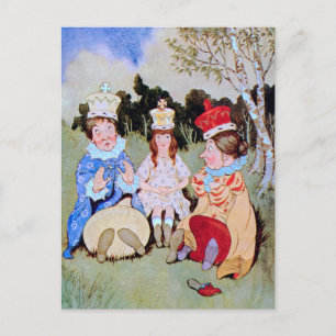 Carte Postale Déjeuner Reine Blanche, Reine Rouge et Reine Alice