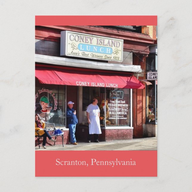 Carte Postale Déjeuner Scranton Pennsylvania Coney Island (Devant)