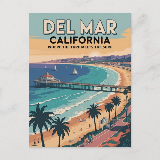 Carte Postale Del Mar Californie (Devant)