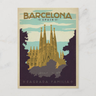 Carte Postale  dela Sagrada Familia - Barcelone, Espagne