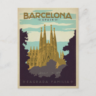 Carte Postale dela Sagrada Familia - Barcelone, Espagne