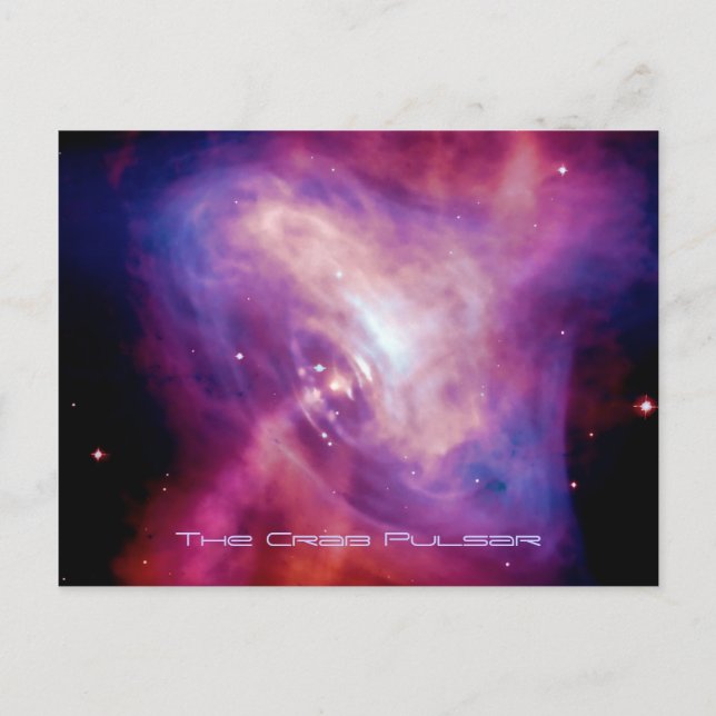 Carte Postale Délai de Pulsar de crabe - Étoile de neutron (Devant)