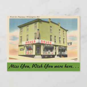 Carte Postale Delaware, 9e pharmacie St.