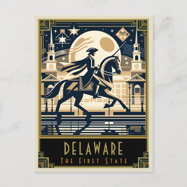 Carte Postale Delaware | Art déco (Devant)