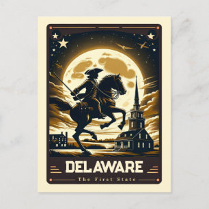 Carte Postale Delaware   Esprit patriotique Vintage