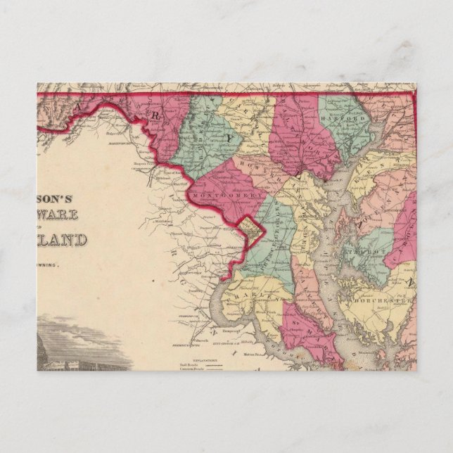 Carte Postale Delaware et Maryland (Devant)