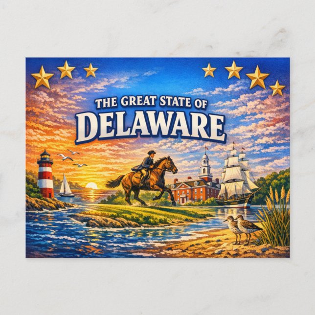 Carte Postale Delaware Greetings Postcard  (Devant)