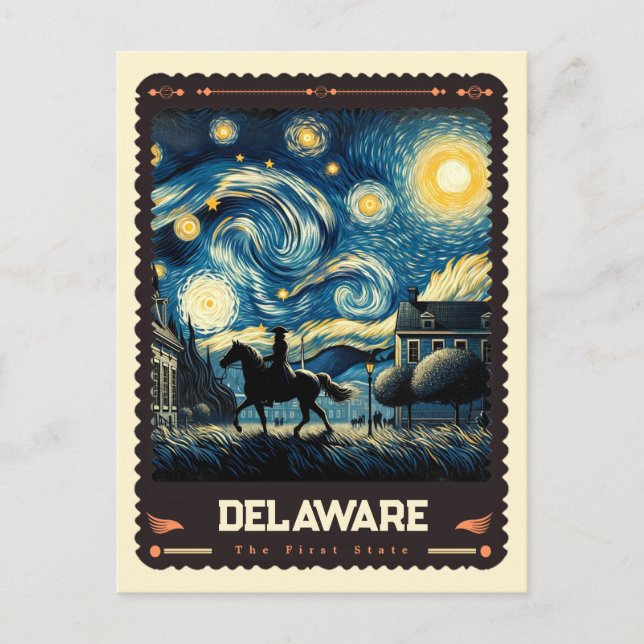 Carte Postale Delaware | Inspiré de Vincent Van Gogh (Devant)