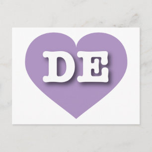 Carte Postale Delaware Lavender Heart - I love DE