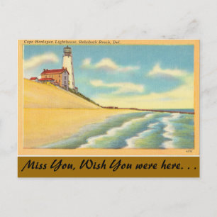 Carte Postale Delaware, Phare, Rehoboth Beach
