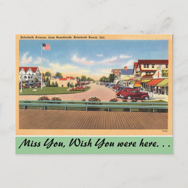 Carte Postale Delaware, Rehoboth Ave. (Devant)