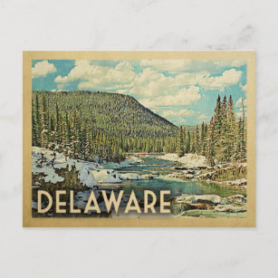 Carte Postale Delaware Vintage voyage Snowy Winter Nature
