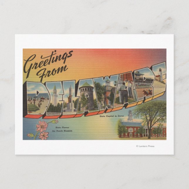 Carte Postale DelawareGrandes Scènes de lettresDelaware (Devant)