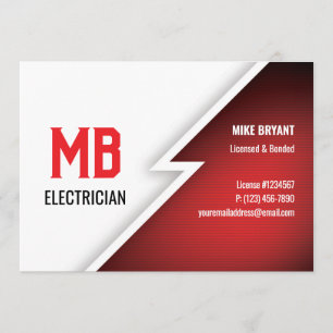 Carte postale d'électricien/entreprise électrique