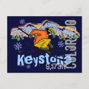 Carte postale d'élévation de ski de Keystone Color