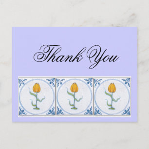 Carte Postale Delft Tulip Tile Merci personnalisab