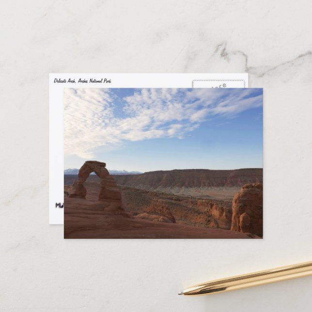 Carte Postale Delicate Arch III à Arches National Park (Devant/Arrière en situation)
