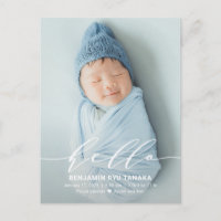Carte postale Delicate Hello Modern Faire-part de 