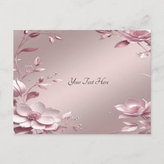 Carte Postale Delicate Pink Floral Postcard