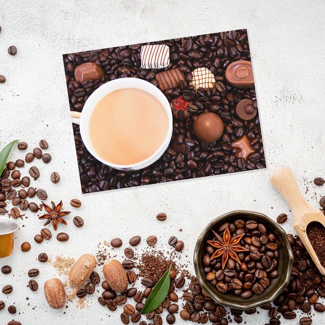 Carte postale Délice de café et de chocolat (Créateur téléchargé)