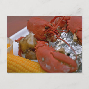 Carte Postale Délicieux Homard au beurre de trait, pomme de terr