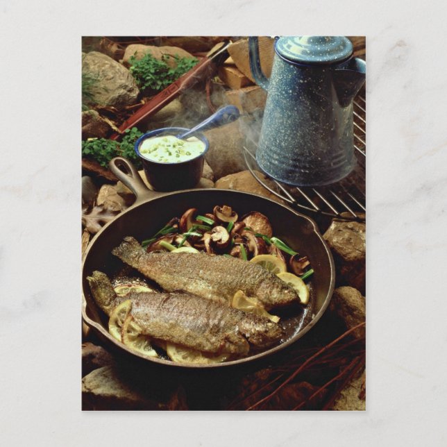 Carte Postale Délicieux poisson frit (Devant)