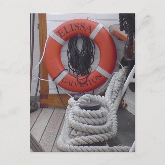 Carte postale d'Elissa Ship Galveston Texas (Devant)