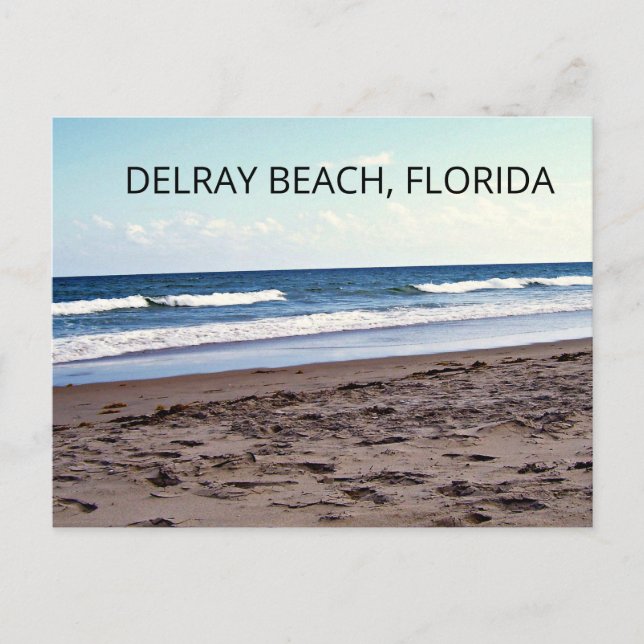 Carte Postale Delray Beach Floride Océan (Devant)