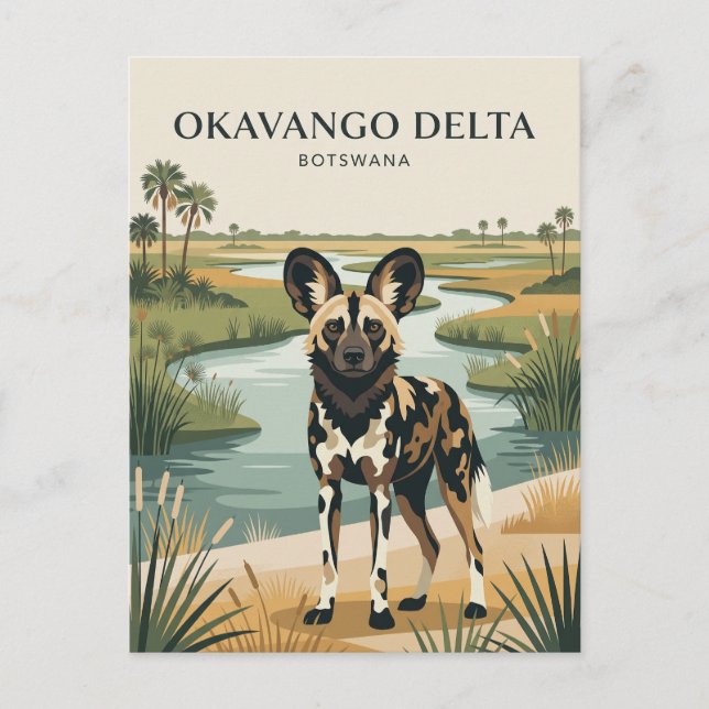 Carte Postale Delta de l'Okavango Botswana (Devant)