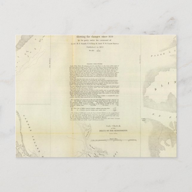 Carte Postale Delta du Mississippi (Devant)