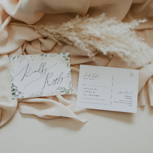 Carte Postale Demande de chanson fantaisiste de verdure et d'or 