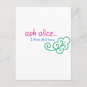 Carte Postale Demander à Alice