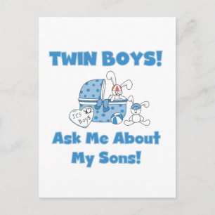 Carte Postale Demander à propos de My Twin Sons Tshirts et cadea
