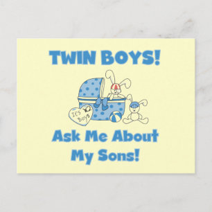Carte Postale Demander à propos de My Twin Sons Tshirts et cadea