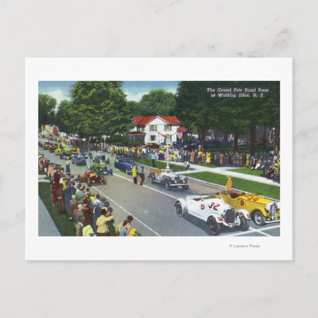 Carte Postale Démarrage à la course automobile du Grand Prix (Devant)