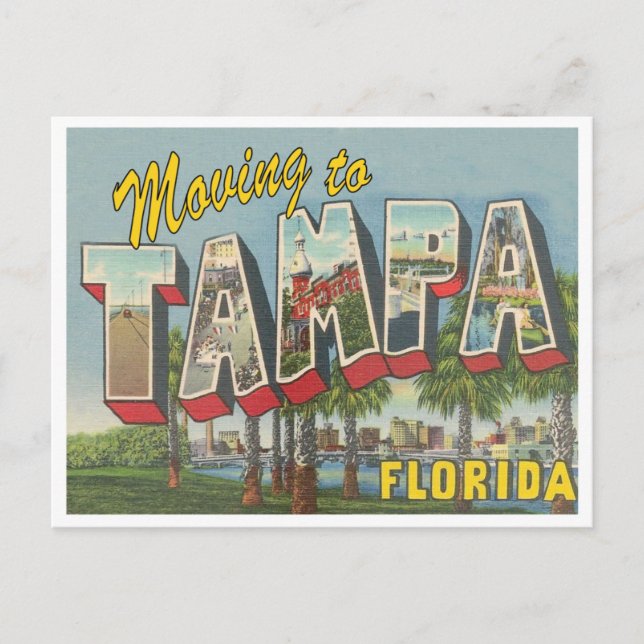 Carte Postale Déménagement à Tampa Floride Changement d'adresse  (Devant)