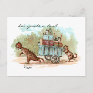 Carte Postale Déménagement Louis Wain