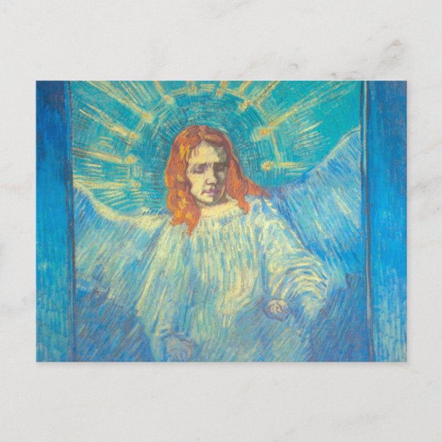 Carte Postale Demi-figure d'un ange par Vincent van Gogh (Devant)