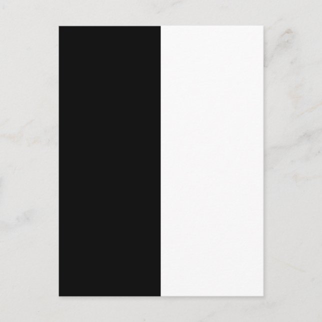 Carte Postale Demi-Noir Et Demi-Blanc Personnaliser Milieu (Devant)