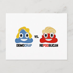 Carte Postale Démocrade vs. Républican