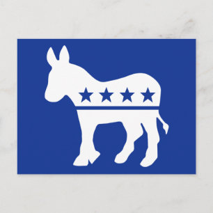 Carte postale Democrat Donkey