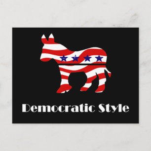 Carte Postale Démocrate avec style