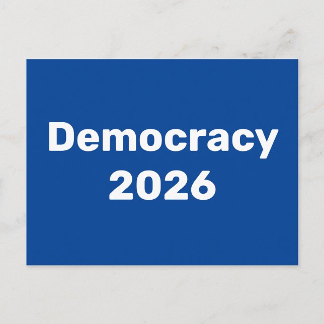 Carte Postale Démocratie 2026 Élection de mi-mandat (Devant)