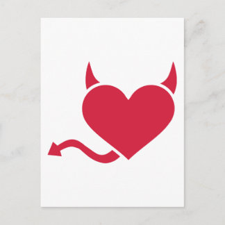 Carte Postale Démon de coeur rouge