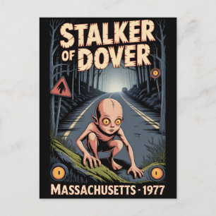 Carte Postale Démon de Dover Cryptide Massachusetts 1977 Art Hor
