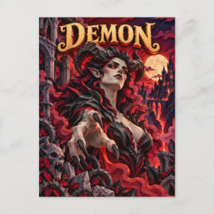 Carte Postale Démon, Monstre de Papier Découpé