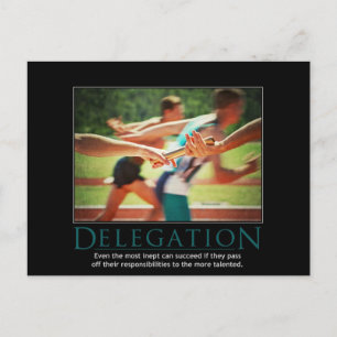 Carte postale démotivante de délégation